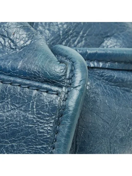 Balenciaga Giant Mini City 2-Way Shoulder Bag Blue Leather - Picture 6 of 10